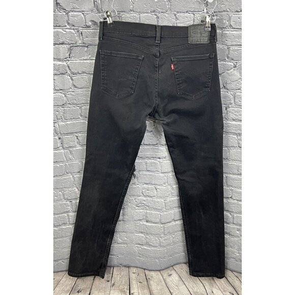 Levi's 511 Black Slim Fit Mens Jeans 34 x 34 Distressed Ripped - Picture 2 of 8